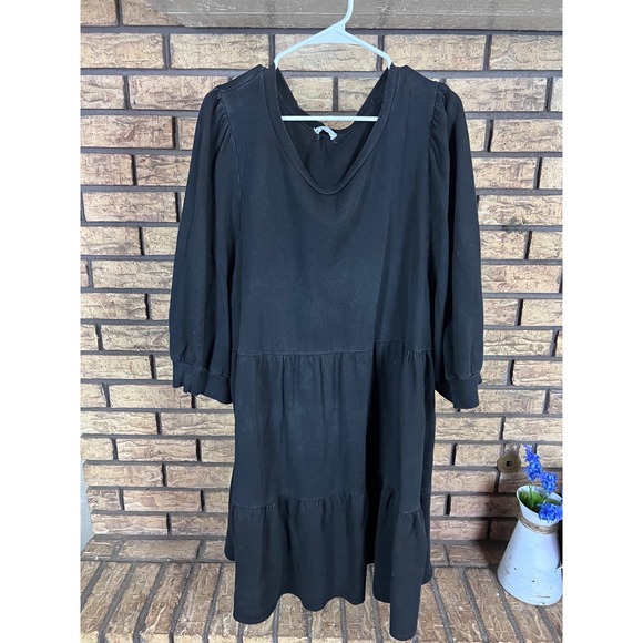 TLA Black‎ Tiered Dress Casual Comfy Long Sleeve 3X - Picture 1 of 8
